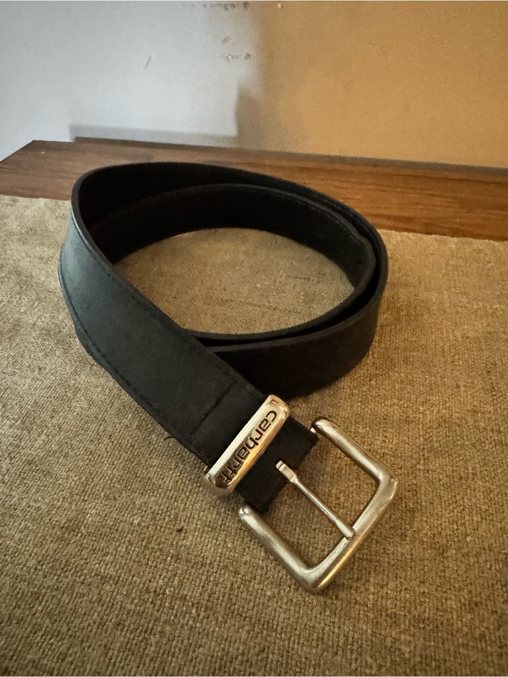 Carhartt atop Grain Bridle Leather Belt
